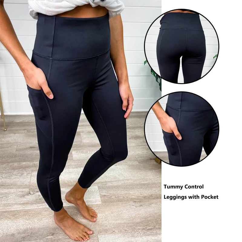 

Wholesale Leggins Black Tummy Control Sports Grm Workout High Waisted Scrunch Butt Fitness Yoga Womens Leggings With Pockets, Customized womens leggings with pockets