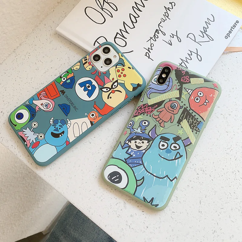 

Free shipping For iPhone 11 Pro Max 11Pro Xs X 8 Monster Inc University Colorful Gel Case