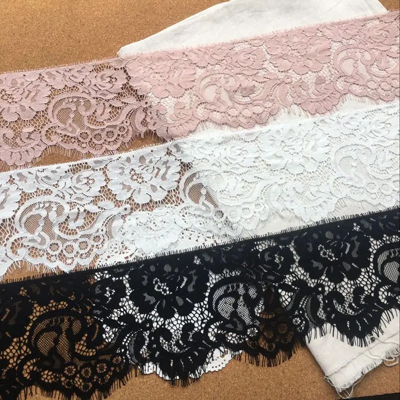 

Cording Cotton French Lace Trim Bridal Wedding Lace Trim for Garment DIY, As picture show