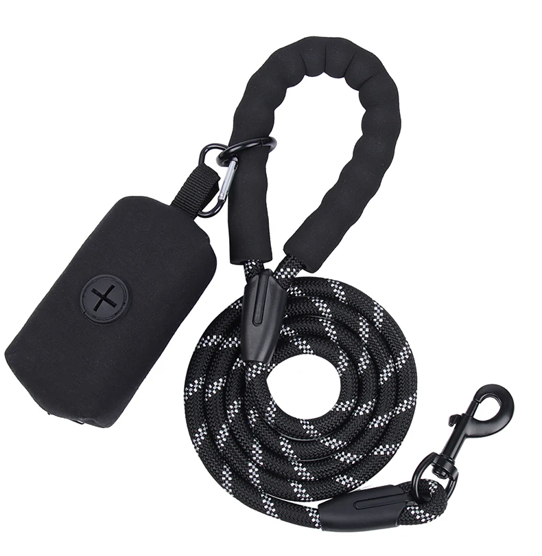 

New hot sale adjustable polyester round rope dog leash pet supplies, Picture shows