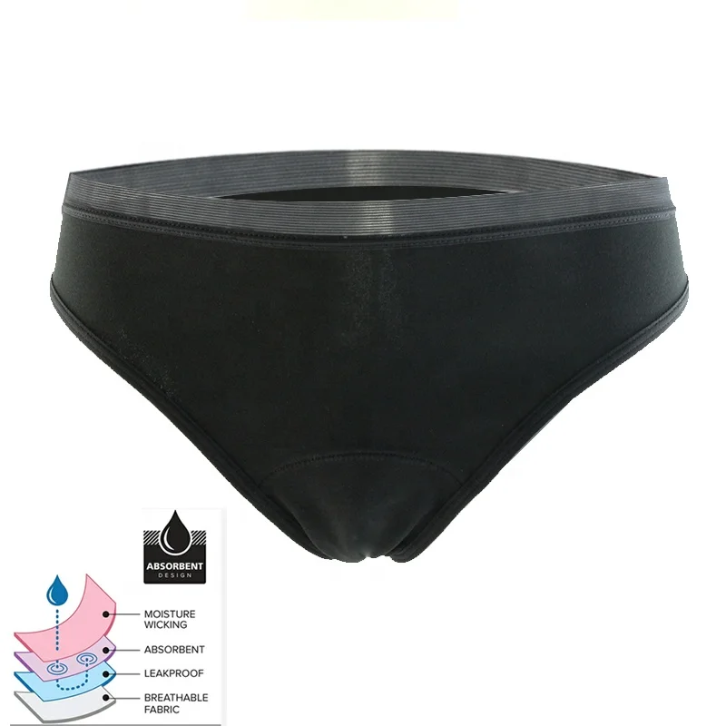 

Lynmiss Custom Moisture Wicking Washable Incontinence Panty Briefs 4 Layers Organic Flushable Menstrual Panties Underwear