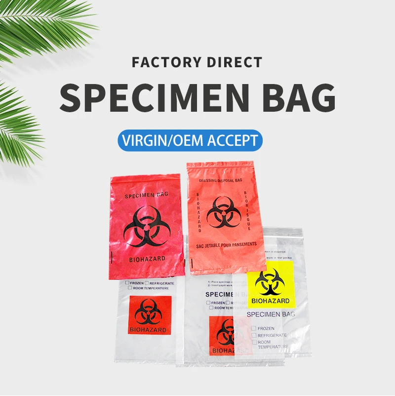 Biodegradable Customized Biohazard Specimen Transport Bags For