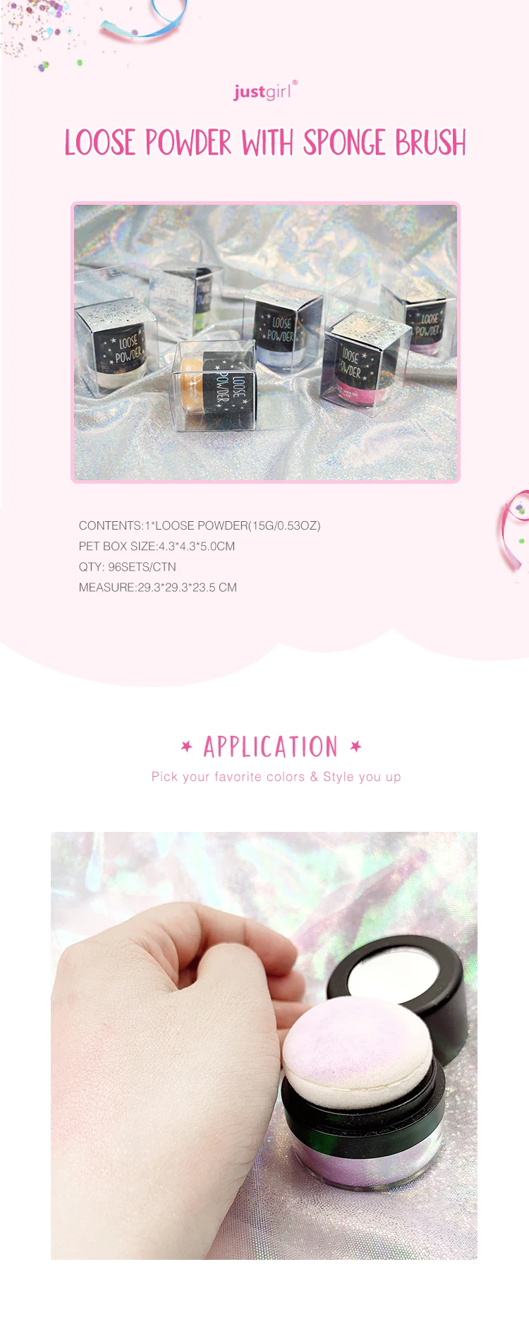 Shimmer Body Powder With Brush Easy Application Buy Fashion Body Shimmer,15g Shimmer Powder