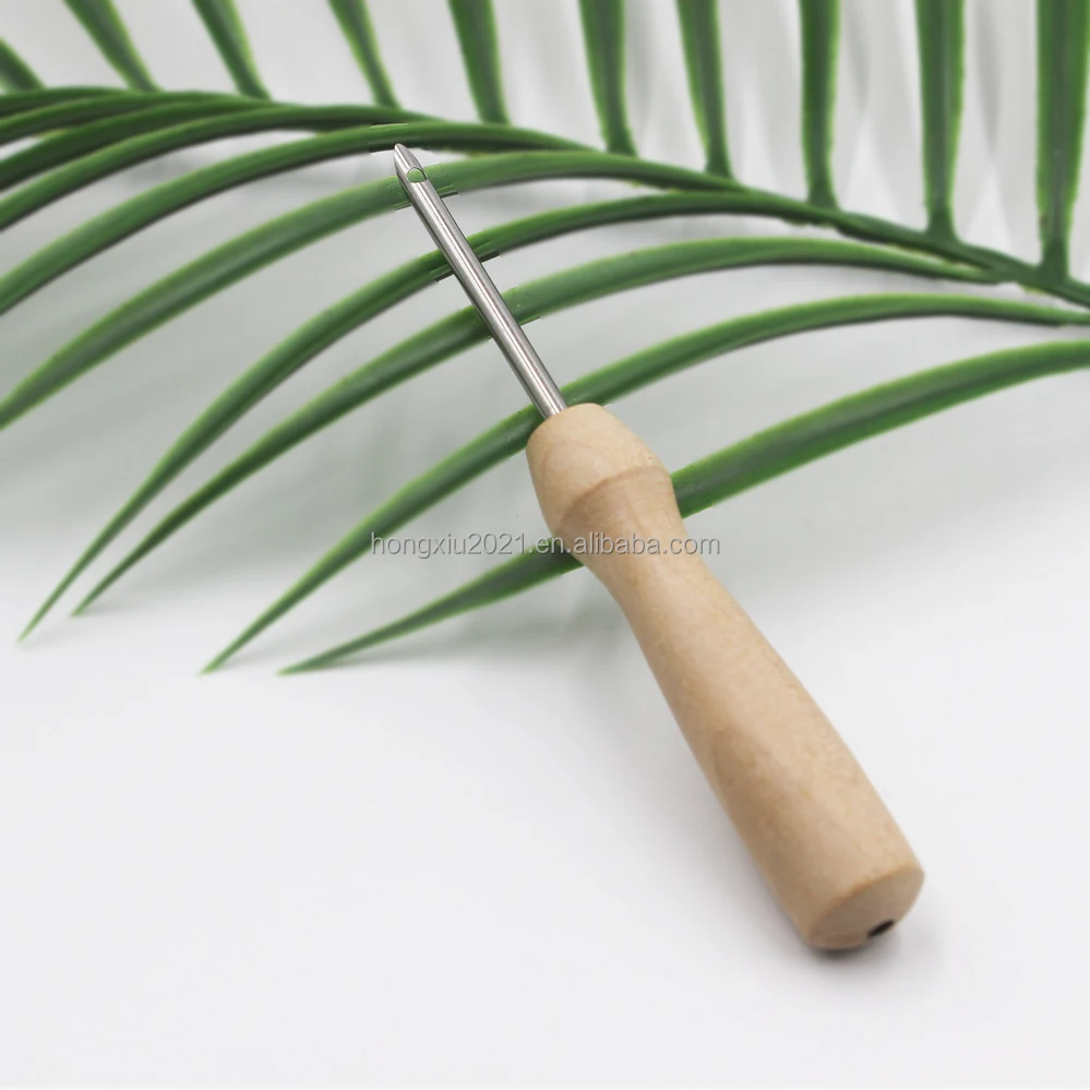 

Wooden Handle Punch Needle for Embroidery 3.5mm, As picture