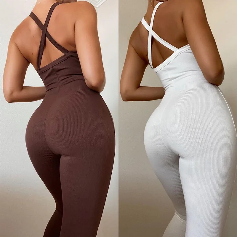 

D12315 Autumn sexy v-neck bodycon jumpsuit solid color off shoulder rompers one piece bodysuit for womens 2021