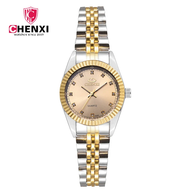 

Chenxi Watch CX-004A Fashion Waterproof Golden & Silver Classic Quartz Lady Watch Luxury Elegent Wrist Watch Women, 6color for you choose