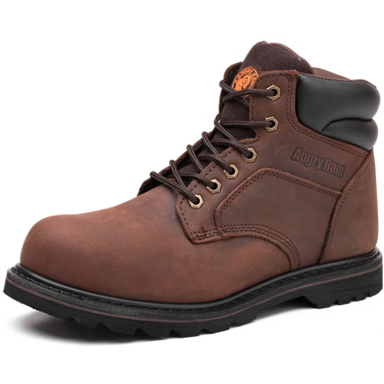 

Brown S3 Steel Toe Protective Goodyear Rubber Safety Work Time Safety Shoes with CE and ASTM Approval