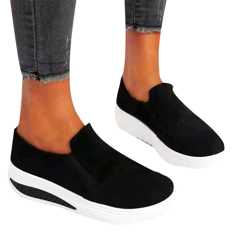 

Spot Daily Solid Flat Heeled Canvas Round Toe Casual Shoes For Women And Ladies, Black, beige, khaki, light blue