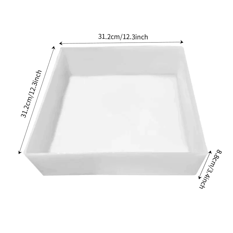 

Large Square 8000ML Silicone Soap Mold With Wooden Box DIY Craft Soap Mold, White