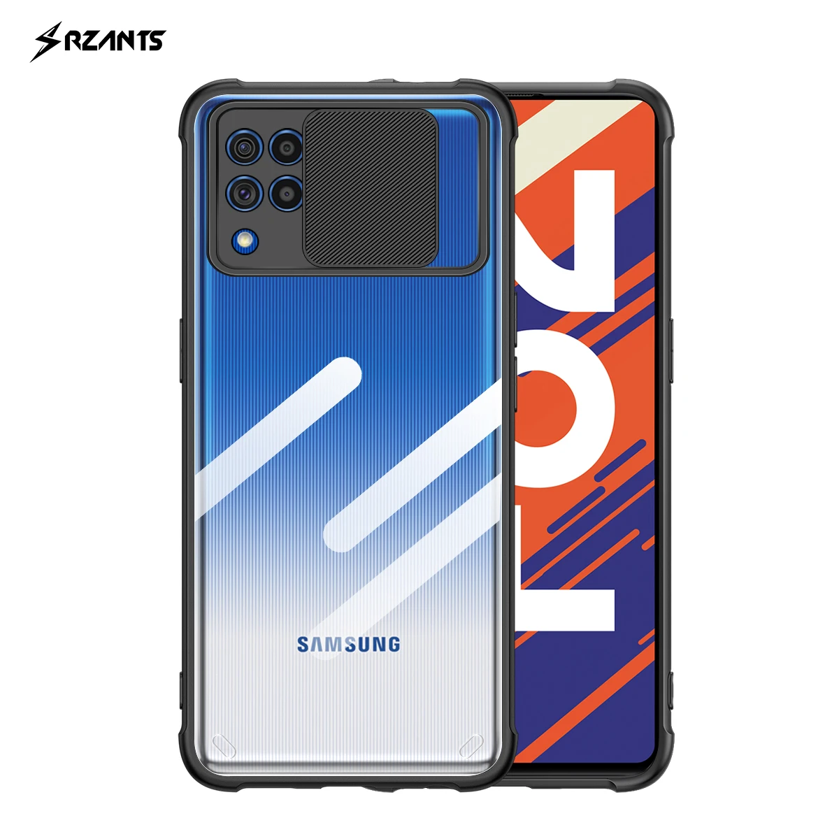 

Rzants For Samsung Galaxy M62 Galaxy F62 Phone Case Hard [Lens Protect] Hybrid Shockproof Slim Crystal Clear Cover Double Casing