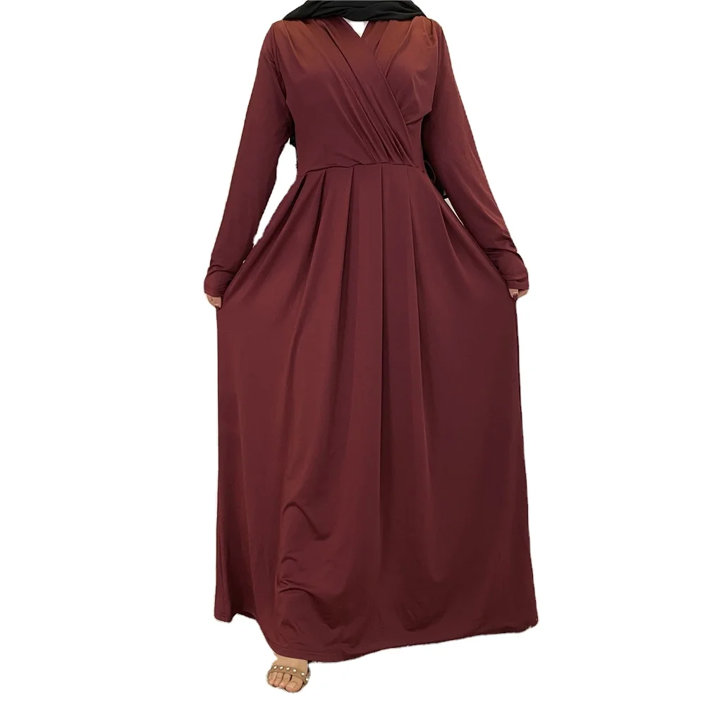 

islamic clothing solid color muslim dress abaya china wholesale women abaya