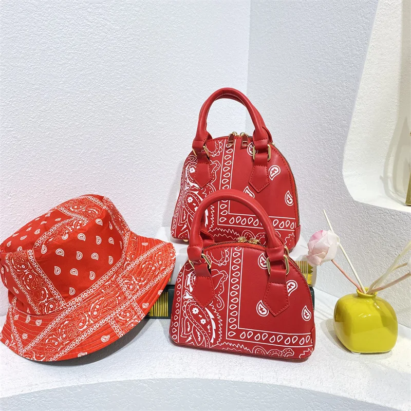 

Ins 2021 New Fashion Cashew Flower Women Handbag Set Portable Simple Chain Shoulder Bag Diagonal Ladies Bandana Bags