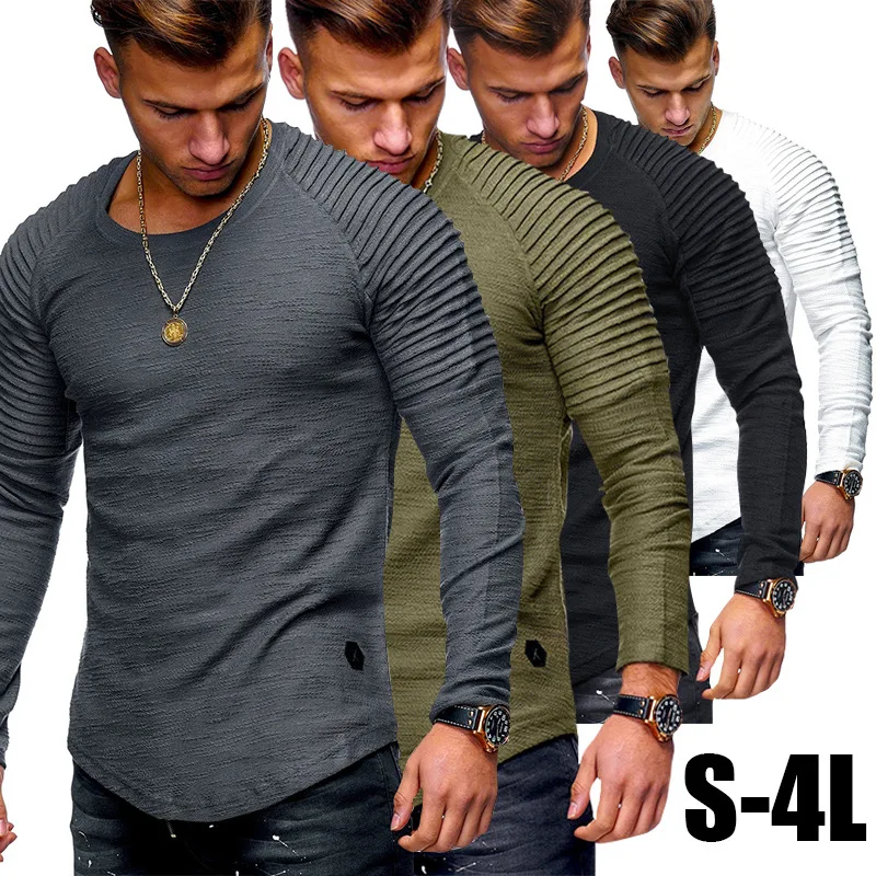 

2021 man shirts long sleeve casual wholesale cheap t shirts in bulk plain high quality t shirt men