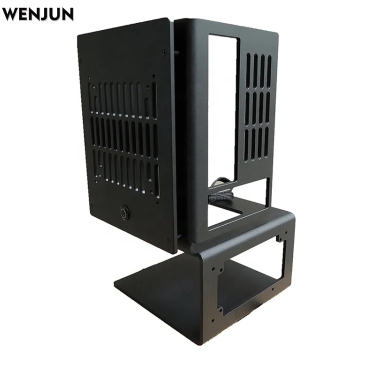 

WENJUN Mini ITX PC Open Air Case Test Bench Vertical Aluminum alloy Frame computer case Water Cooling Chassis