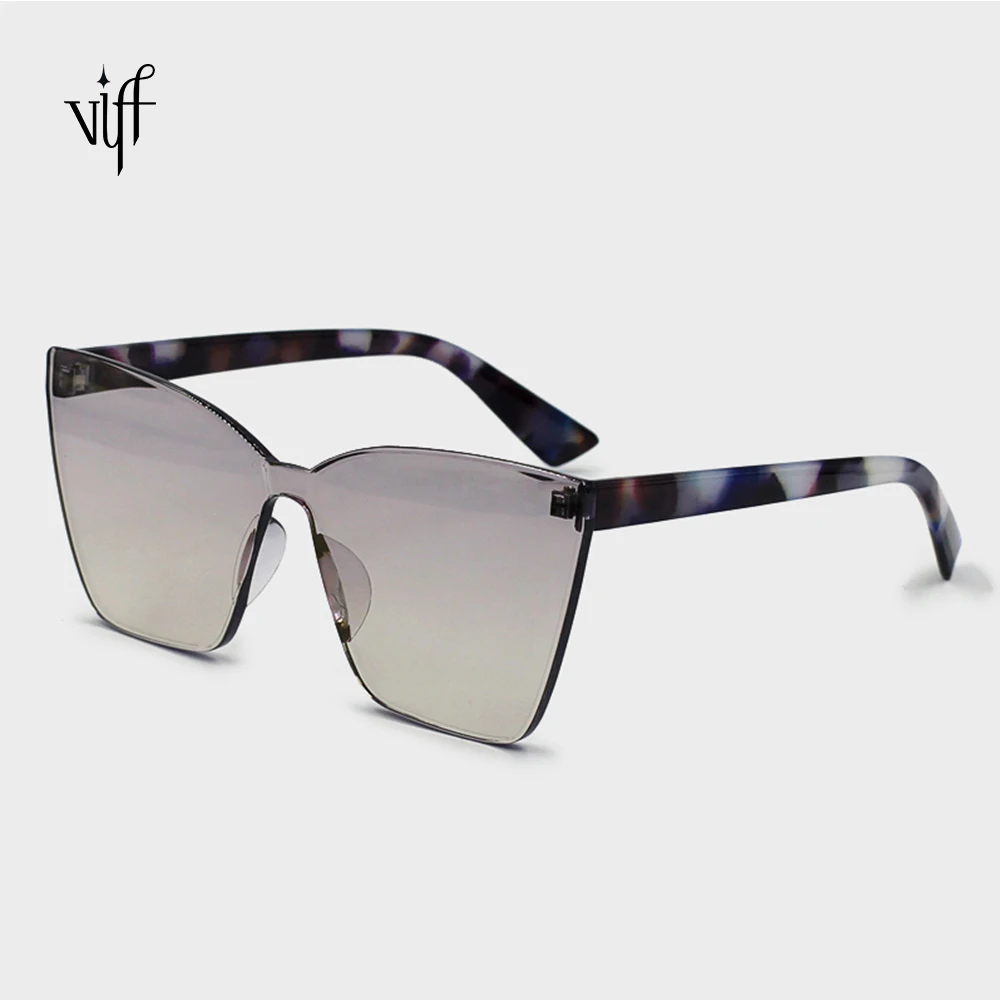 

2020 HP18974 sunglasses big Colorful lenses fashionable Rimless Frame Oversized Square sun glasses