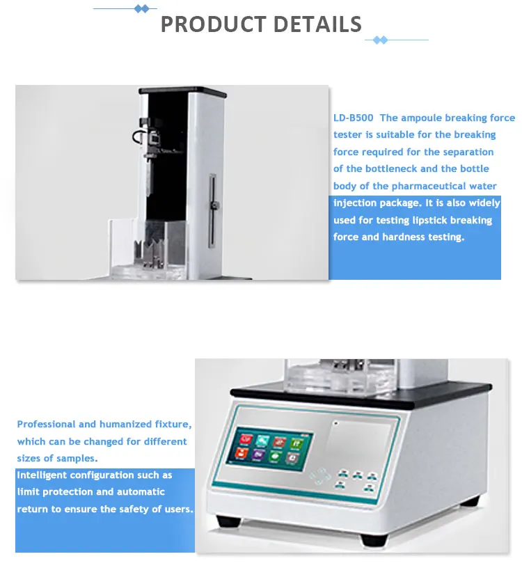Pharmaceutical And Cosmetic Industry Testing Equipment Factory Direct Sale Tester Buy Ampoule