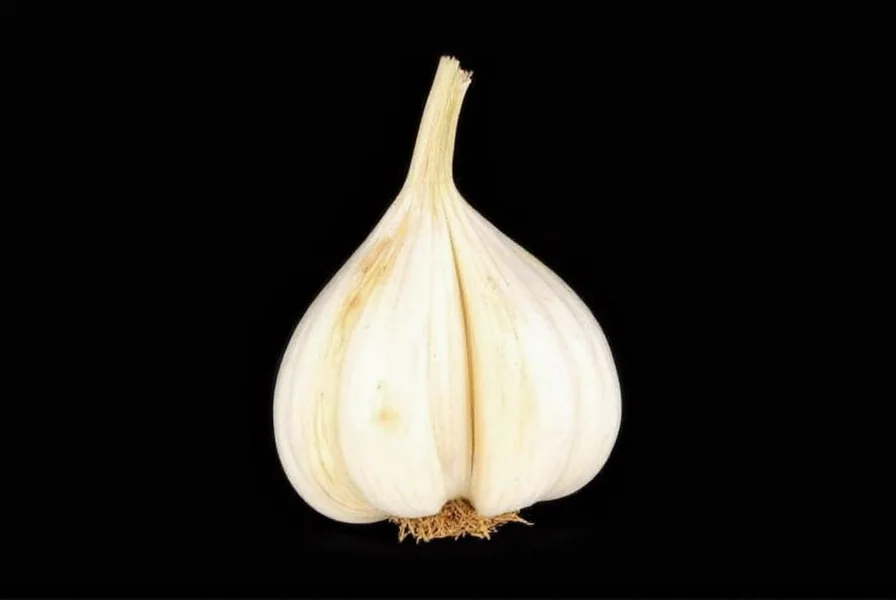 Nahaufnahme-Fotografie einzelner, von der Knolle getrennter Knoblauchzehen mit Maßstab