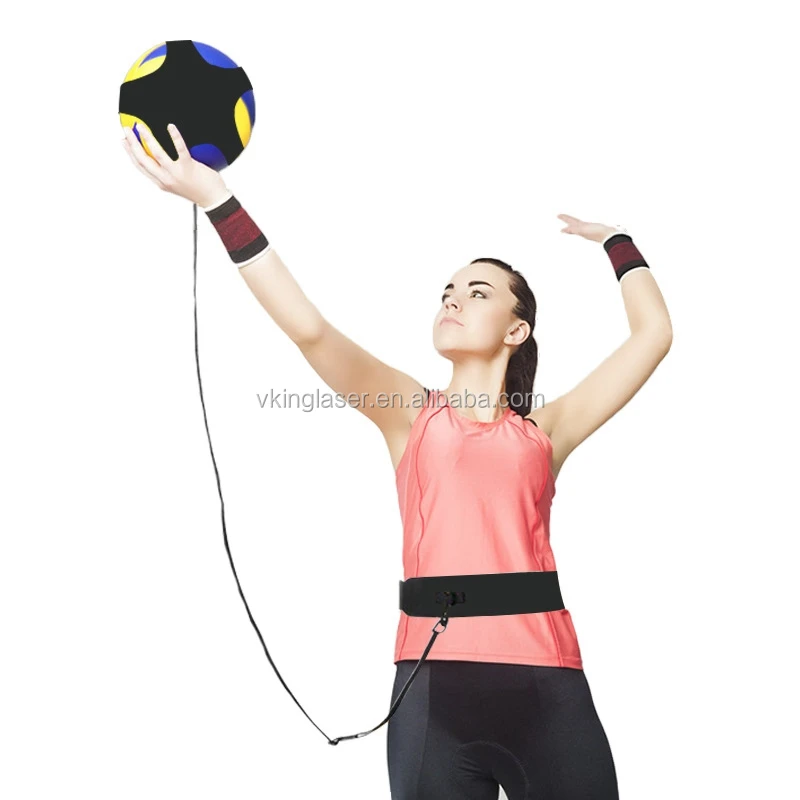 Great Solo Serve & Spike Trainer with Adjustable Cord and Waist Belt for Serving and Arm Swings Trainer Volleyball Training Equipment Aid 