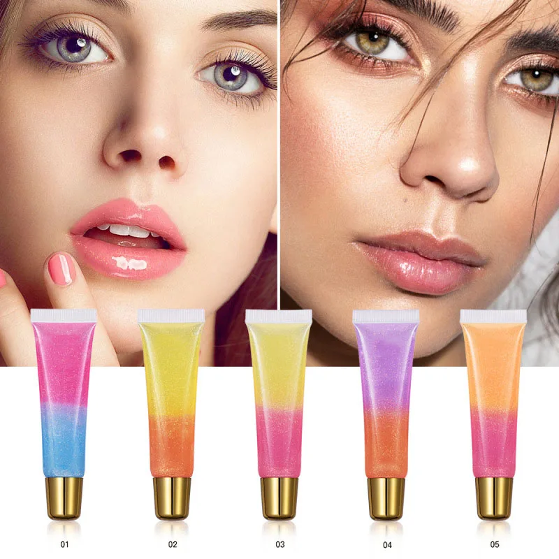 

glitter fruit lip gloss base cute squeeze tube private label lip gloss