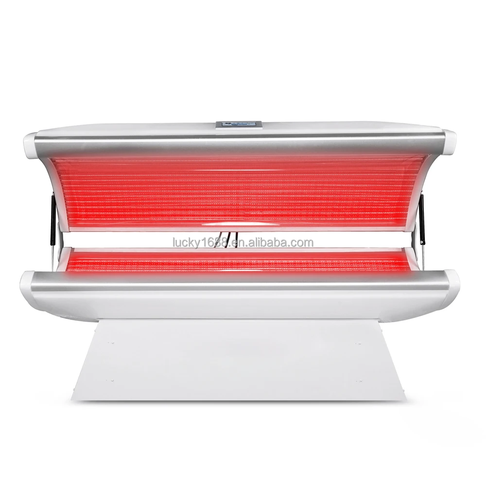 

Beauty personal care pdt machine 660nm 850nm led red light therapy bed for promoting collagen regeneration, White/black