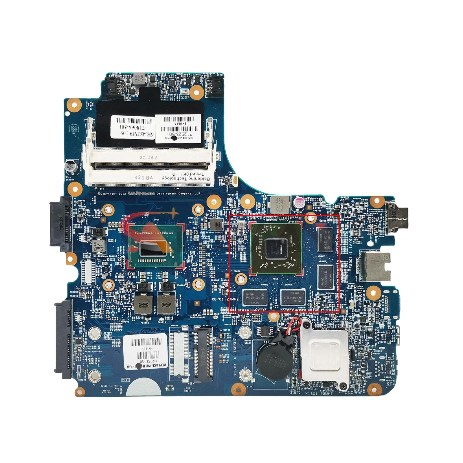 

718067-501 718067-601 Laptop motherboard For HP Probook 4540S I3-3120M Notebook Mainboard 12260-1 48.4SI08.011 SLJ8E 216-0833002
