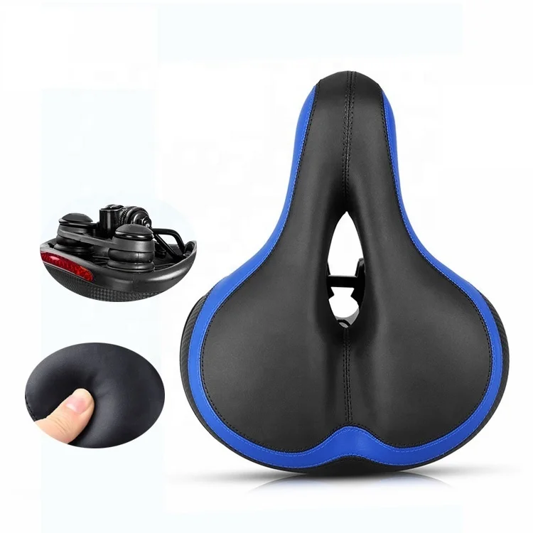 

Comfort Mountain Bicycle Seat Wide Soft Dual Shock Absorbing Ball Cycling Bike Saddle, Black and white,as your request