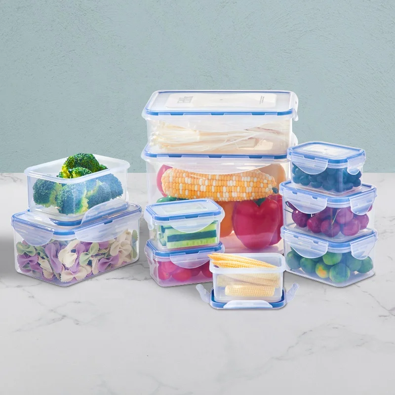 

Reusable PP Lid Bpa Free Set Stackable Microwave Safe Baby Paper Plastic Airtight Food Storage Container, Clear,transparent