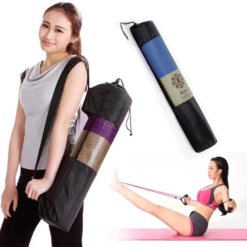 

Eco Friendly OEM big Yoga Mat with cover duffle Bag, Black