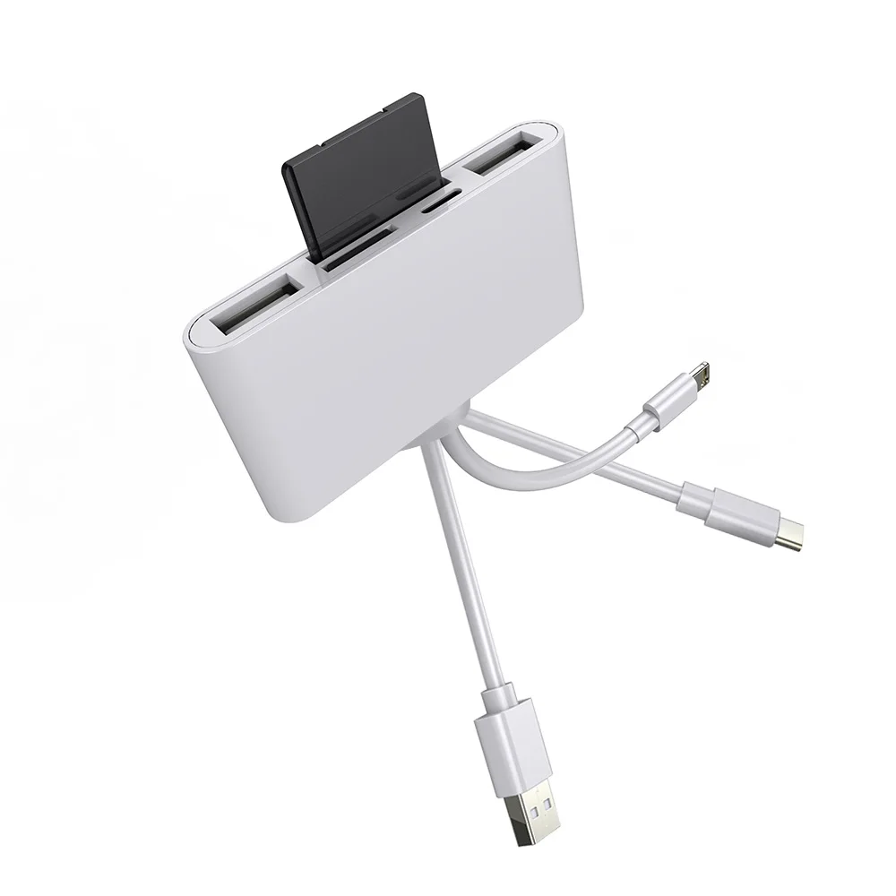 Multi-functional USB+ Type-c + 8pin to SD TF Card Reader Adapter All in One Card Reader for iPhone - ANKUX.COM