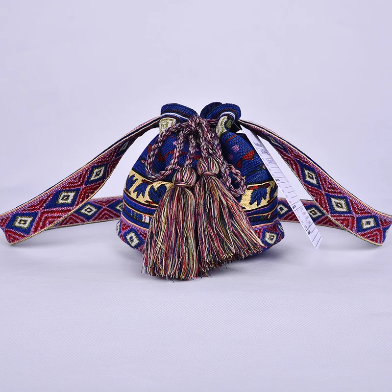 

Custom Fashion Popular Colorful Small Handmade Wayuu Mochila Bag Women Crochet One Shoulder Bag, Purple multi