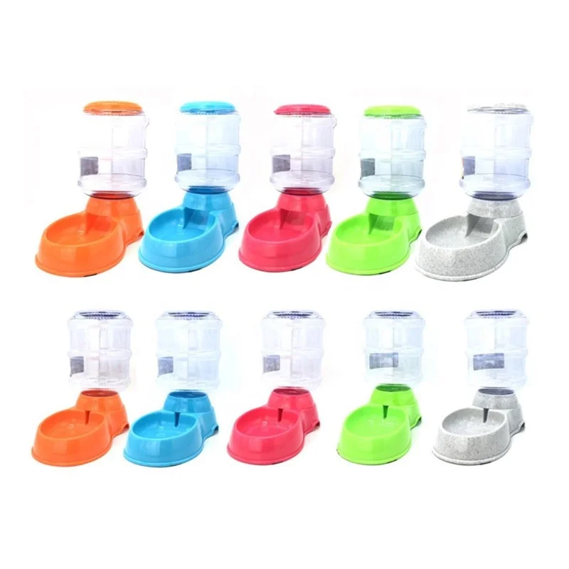 

3.5L Plastic Pet Drinking Fountain Automatic Dog Cat Feeder Drinking Bowl For Dog Cat Pet Water Drinking Fountain Food Feeder, Blue,light blue,green,light blue,red,gray,orange,orange pink