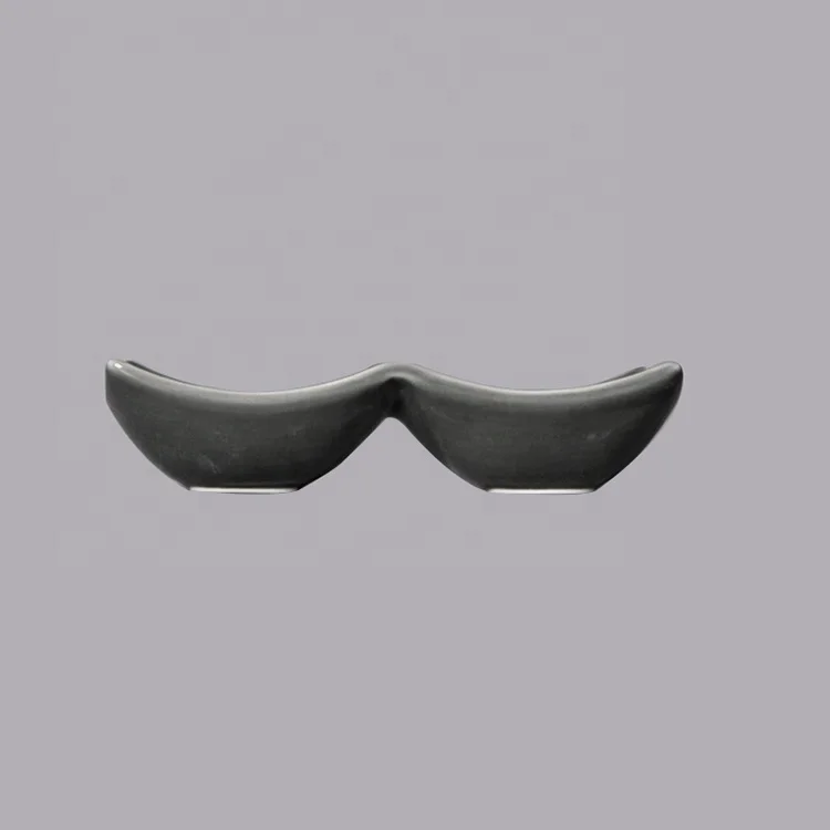 two part sauce dish compartment plate