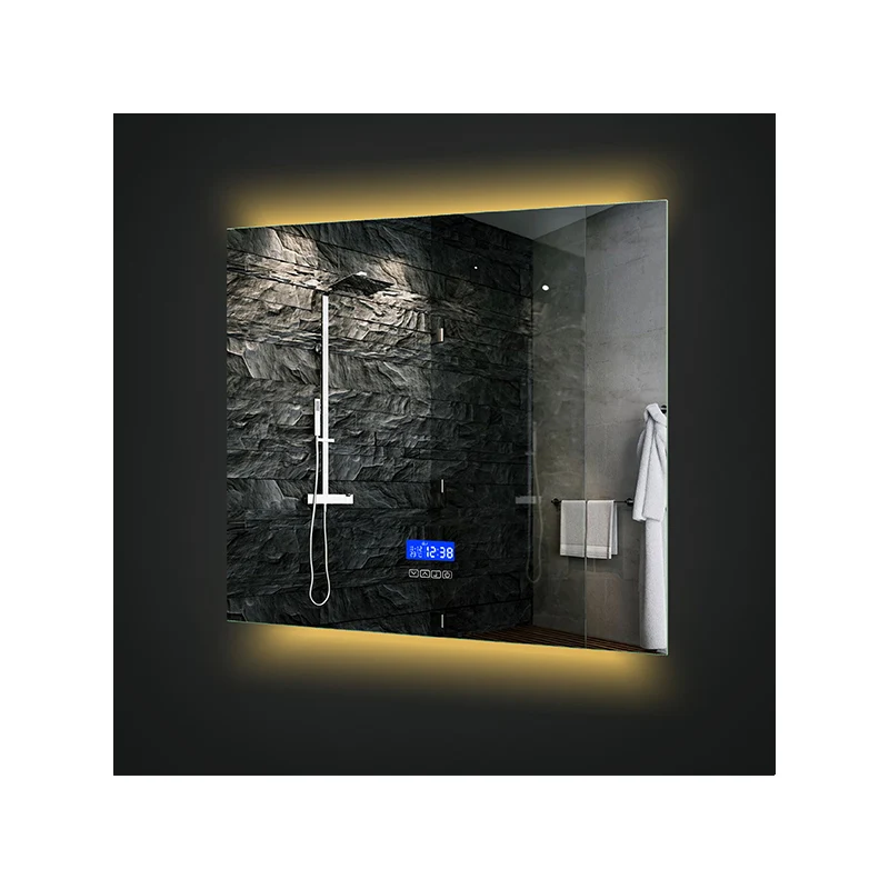 American wall-mounted mirror bathroom smart mirror Blue tooth speaker led mirror light bathroom