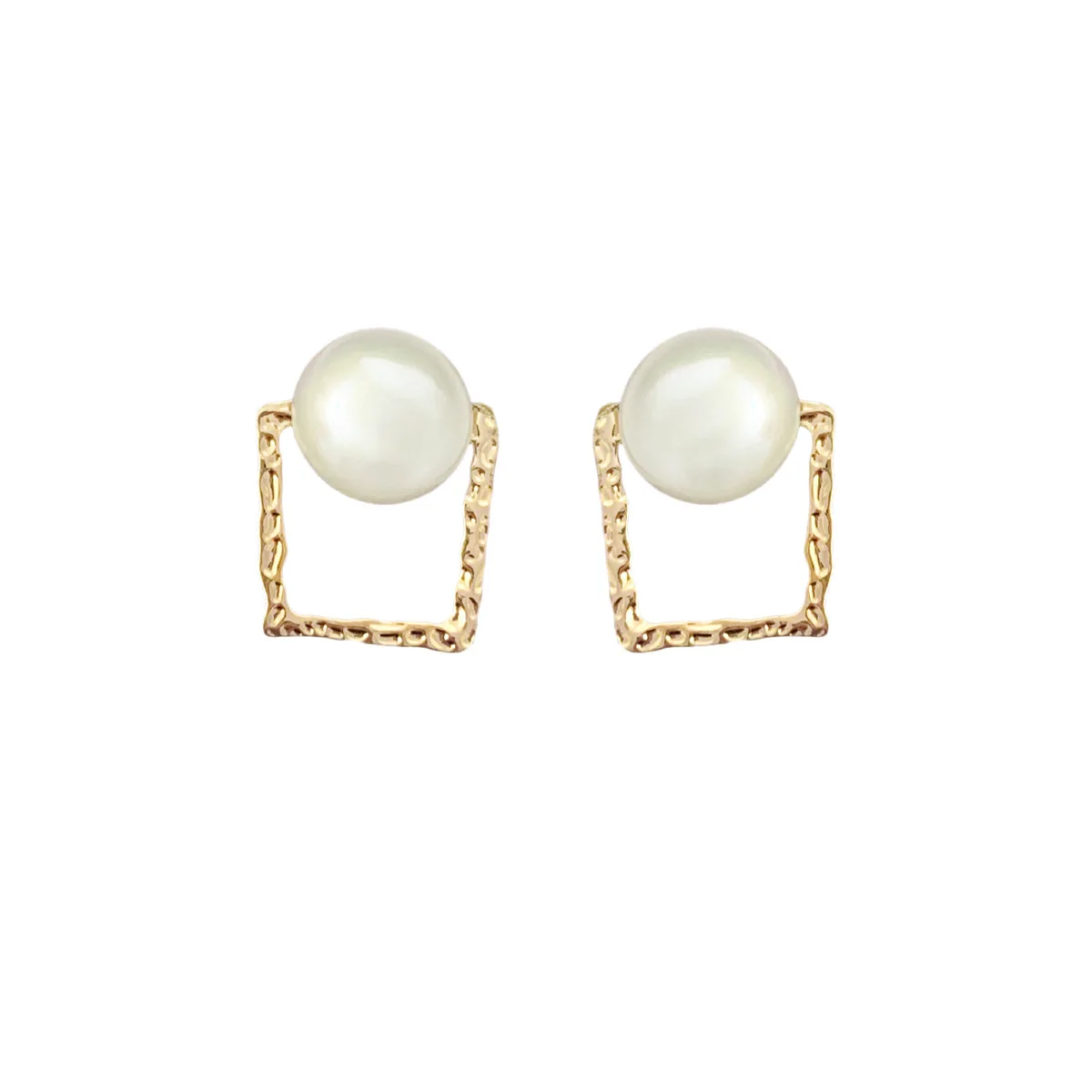 

2021 Hainon pearl earrings Birthstone June geometry romantic stud earring Fashion style women earring alloy elegant jewelry, Picture shows