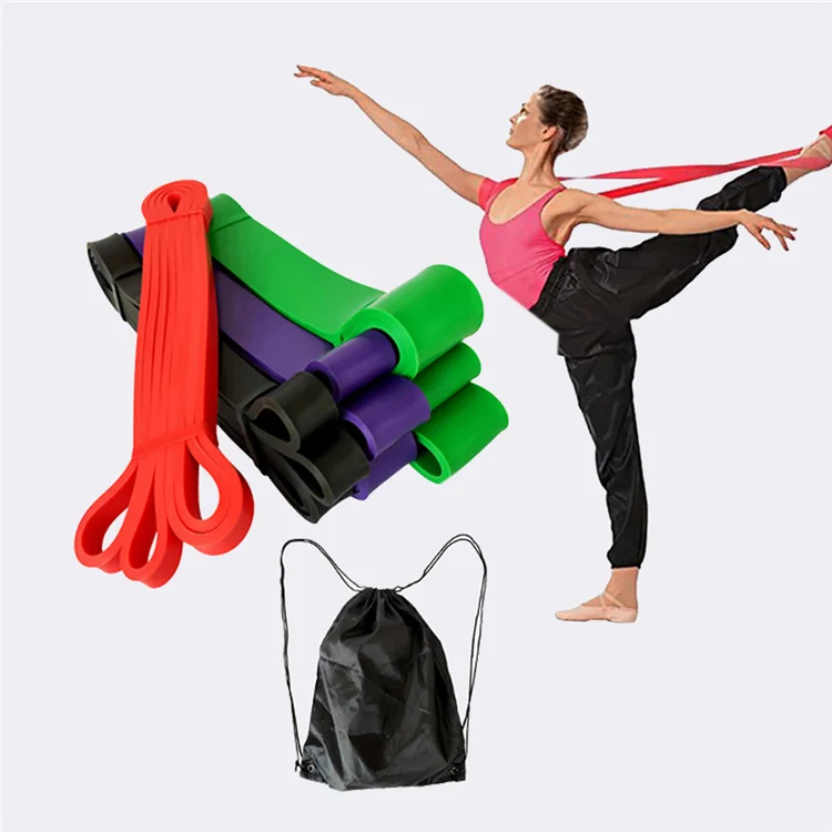 

1.3/2.2/3.2/4.4cm light medium heavy duty latex pull up assist band exercise set fitness pull up resistance band, Red/black/purple/green