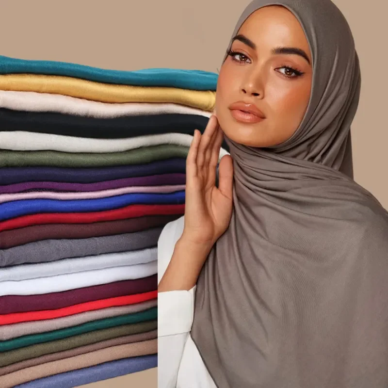 Modal Cotton Jersey Hijab Stretchy Rayon Shawl