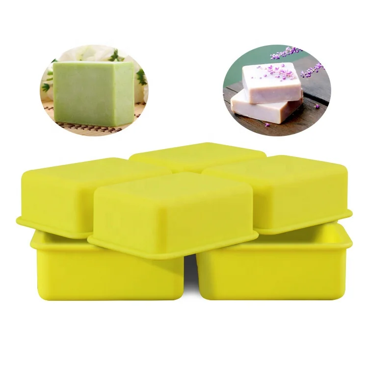 

Amazon Top Seller 4 Cavity Bpa Free Custom Silicone Soap Mold Square Handmade Soap Mold, As picture or as your request for silicone soap molds