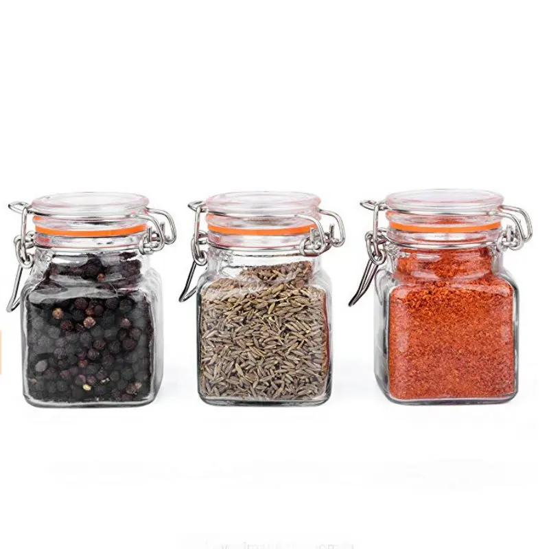 

Avertan xuzhou glass airtight kitchen packaging spice seasoning bottle with leak proof rubber gasket for condiments