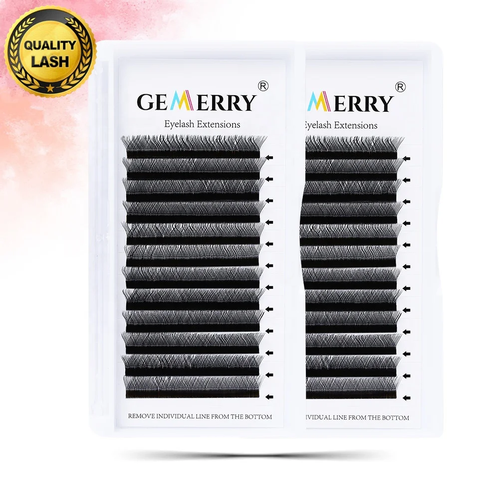 

Volume Eyelash Extensions Auto Self Fanning YY Lash Extensions Supplies 0.07mm C Curl 12mm Japanese-Style Mesh Surround Lashes, Natural black