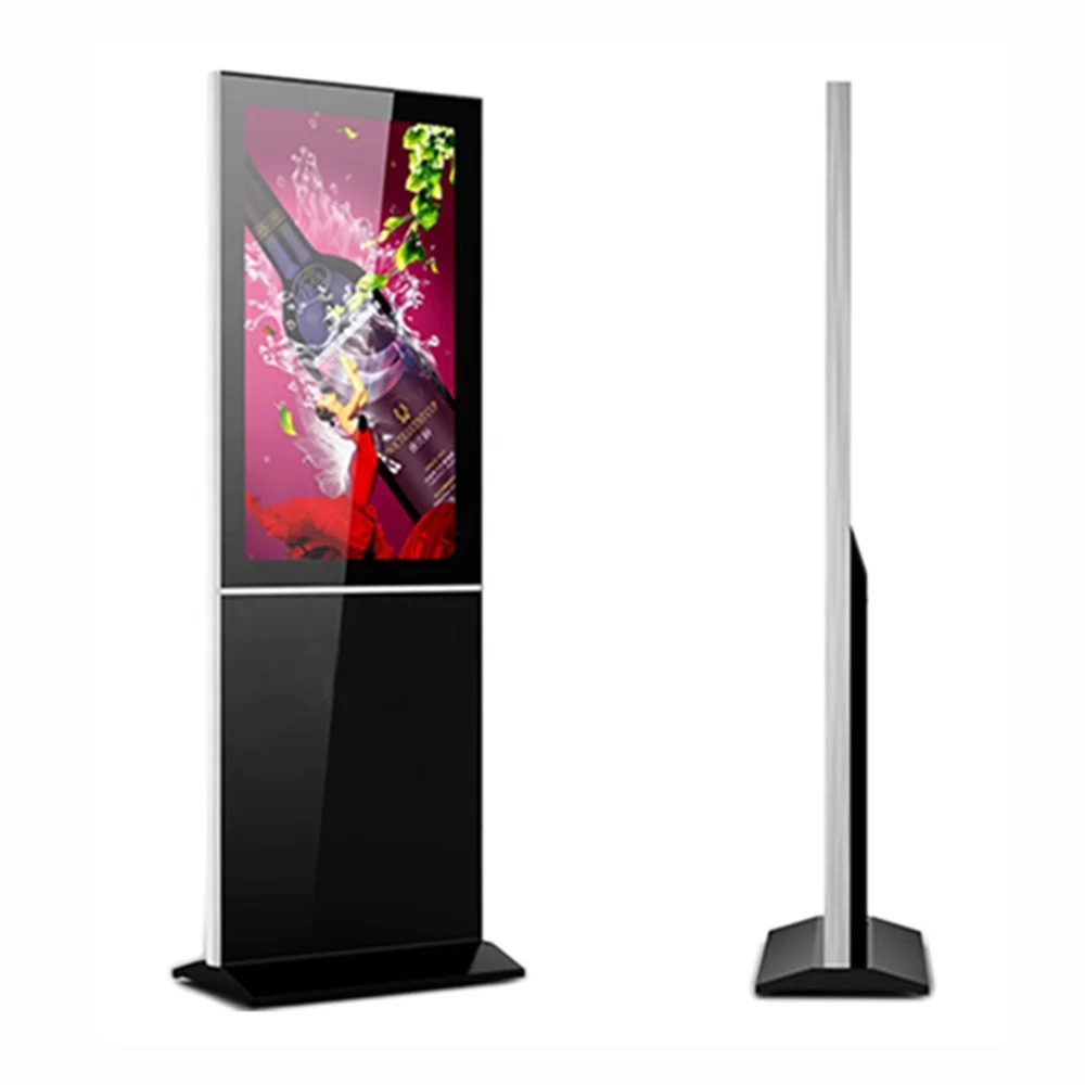 Ultra Thin Floor Stand LCD Screen Machine Android Advertising Digital Signage and Displays