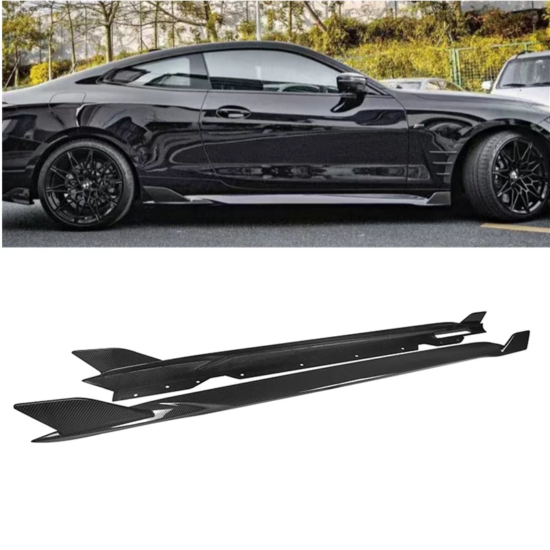 

Dry Carbon Fiber SQ Style Car side skirt For BMW G22 G23 Coupe 2021 2022 Body Kit 100% Fitment Side Skirts