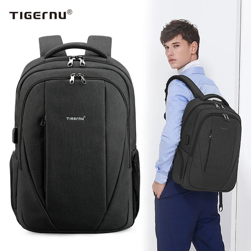 

Tigernu T-B3399 waterproof anti theft simple backpack bag mochila men laptop backpack with usb charging port