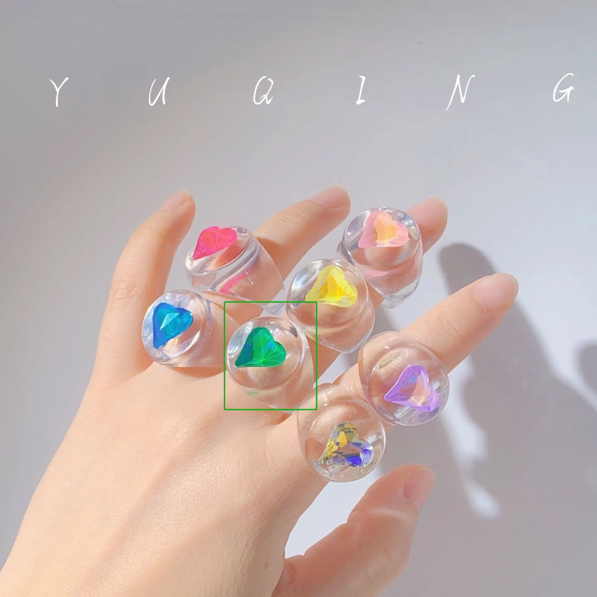 

Trendy Ring Transparent Ring Barbie Korean Charms Heart Trendy Y2K Jewelry