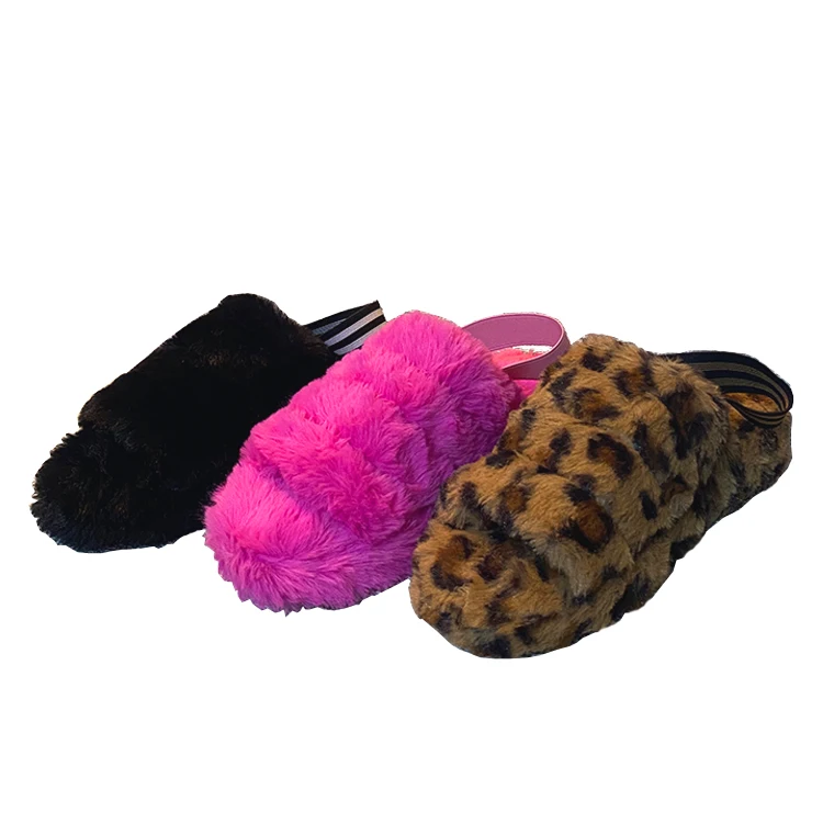 

Womens Fuzzy Slides Fluffy Faux Fur House Slippers