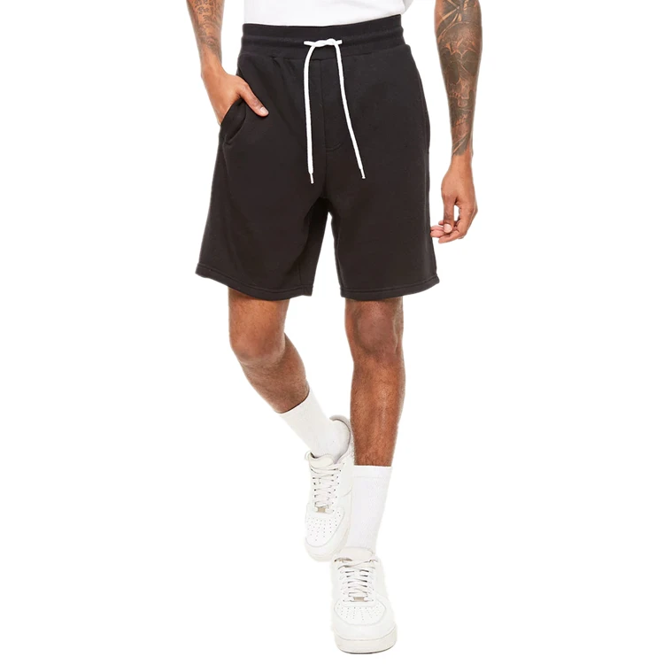 

Wholesale Men's Black Biker Shorts Hot Style French Terry Sport Men High Quality Drawstring Scrunch Butt Shorts, Same as the picture