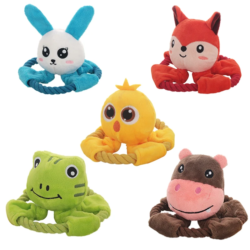 

Pet product 16 years experience new style cute rope durable eco friendly designer dog plush dog chew toys