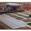 modular Portable outdoor flooring turf protection floor event floor with channel for stage