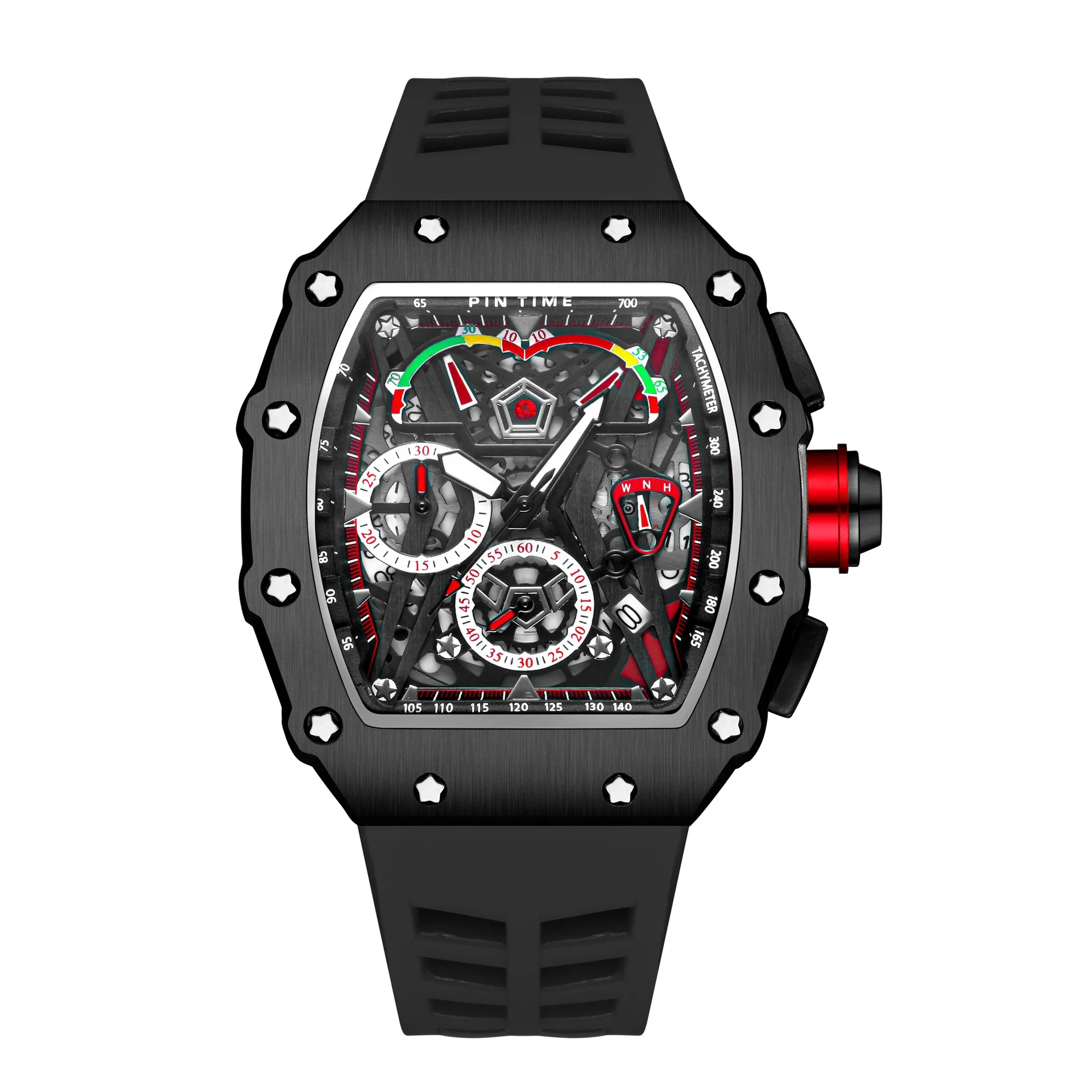 

2020 senior reason Watch Automatic Mechanical Leather Sport Watches Stainless Steel Skeleton Luxury