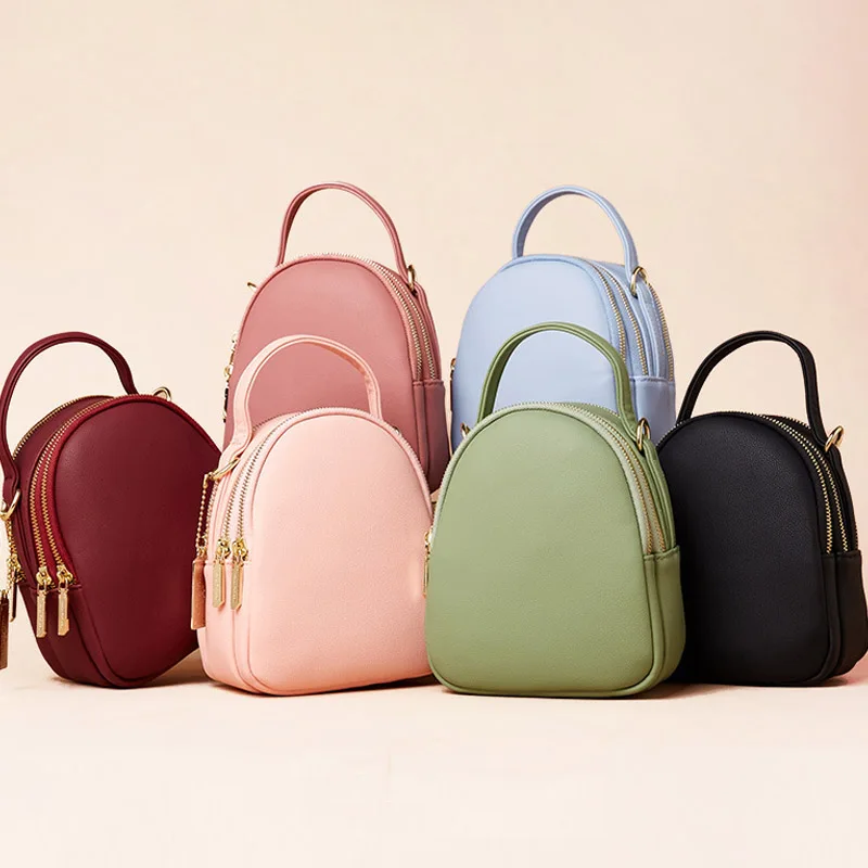 

Hot Sale Cute Pink Mini Pu Girls Ladies Women Backpack Hand Bags Handbags