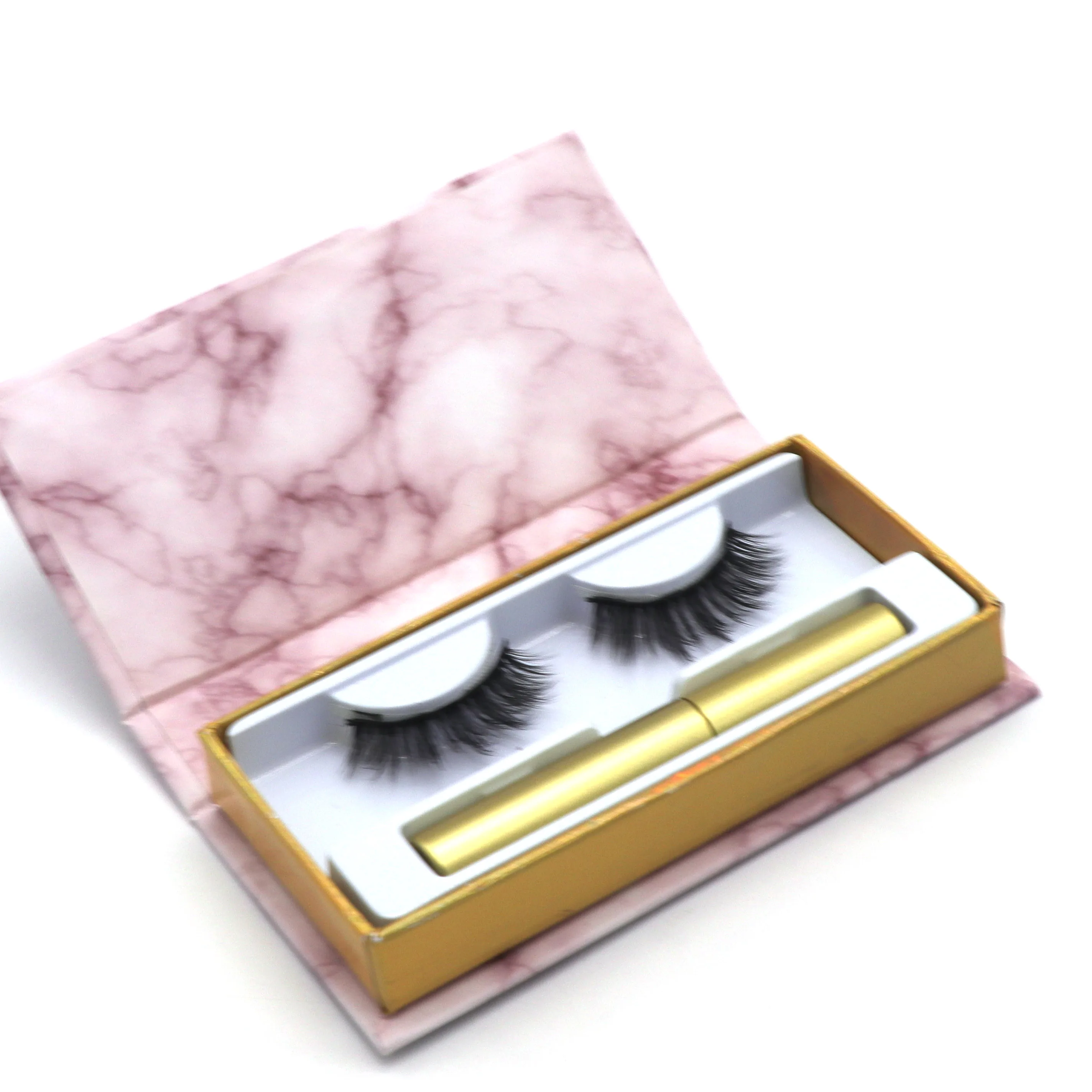 

2019 new fashion makeup waterproof magnetic eyeliner stipe eyelash, Black